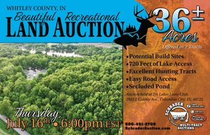 Sold: LAND AUCTION - 36+/-ACRES OFFERED IN 2 TRACTS IN WHITLEY COUNTY, INDIANA - 3230 W 700 N, Columbia City, IN 46725 - Whitley County, Indiana