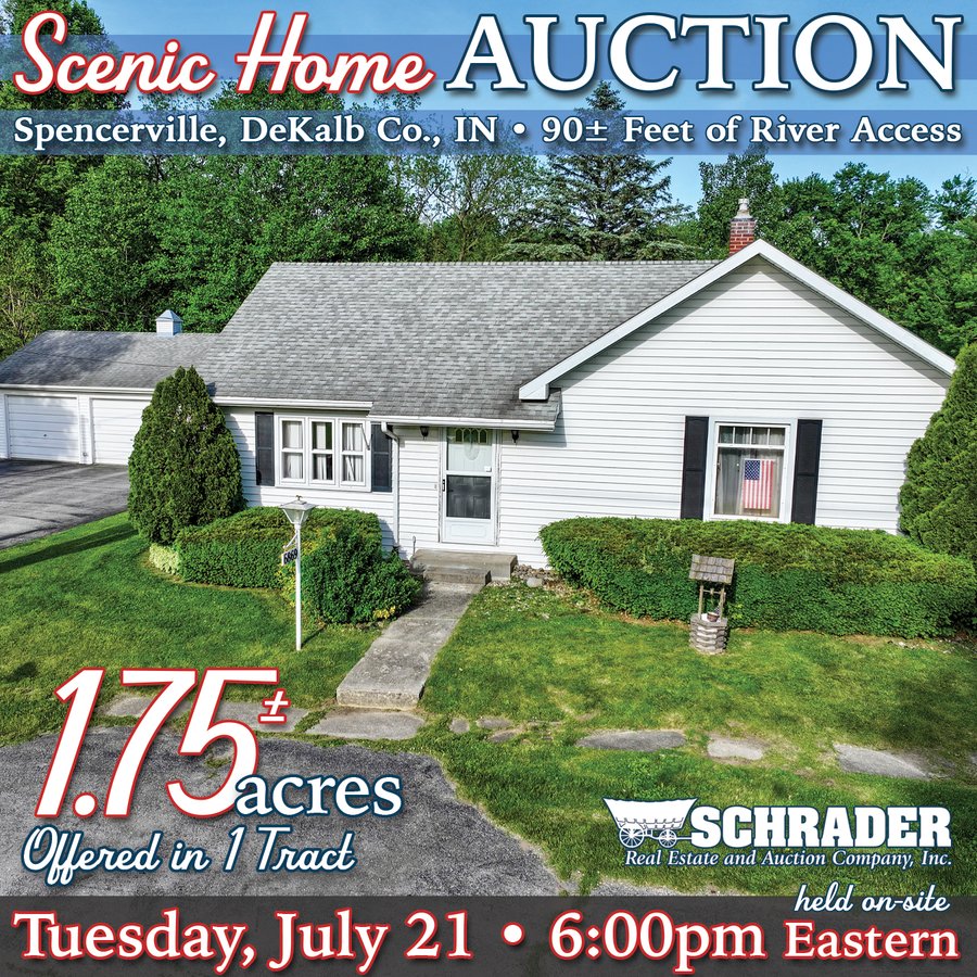 REAL ESTATE AUCTION - 1.75+/-ACRES OFFERED IN 1 TRACT IN DEKALB COUNTY, INDIANA