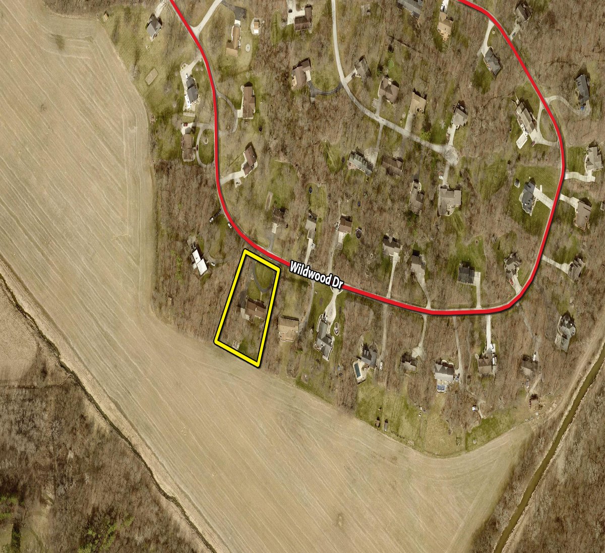 Tract map - TIMED ONLINE ONLY REAL ESTATE AUCTION - 1.1+/-ACRE OFFERED IN 1 TRACT IN WHITLEY COUNTY, INDIANA