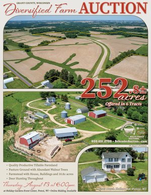 Sold: REAL ESTATE AUCTION - 252.8+/-ACRES OFFERED IN 6 TRACTS IN GRANT COUNTY, WISCONSIN - 6245 Dutch Hollow Rd, Potosi, WI 53820 - Grant County, Wisconsin