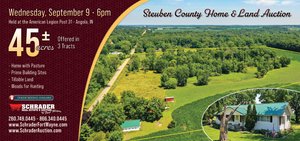 Sold: LAND AUCTION - 45+/-ACRES OFFERED IN 3 TRACTS IN STEUBEN COUNTY, INDIANA - 200 N 900 W, Angola, IN 46703 - Steuben County, Indiana