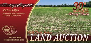 Sold: LAND AUCTION - 30+/-ACRES OFFERED IN 2 TRACTS IN WELLS COUNTY, INDIANA - W 800 S, Warren, IN 46792 - Wells County, Indiana