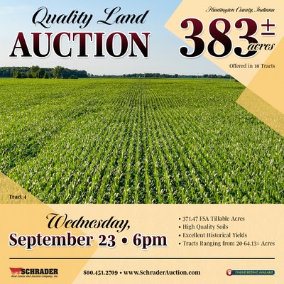 383 Acres of Huntington County Farmland Bring $5.5 Million at Auction