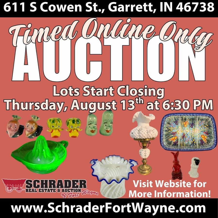 TIMED ONLINE ONLY PERSONAL PROPERTY AUCTION IN DEKALB COUNTY INDIANA