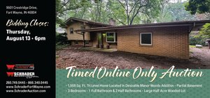 Sold: TIMED ONLINE ONLY REAL ESTATE AUCTION - .5+/- ACRES OFFERED IN 1 TRACT IN ALLEN COUNTY, INDIANA - 9501 Crestridge Drive, Fort Wayne, IN 46804 - Allen County, IN