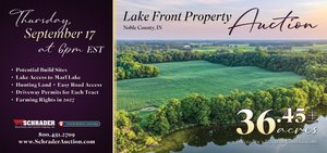 Sold: LAKE FRONT PROPERTY AUCTION - 36.45+/-ACRES OFFERED IN 3 TRACTS IN NOBLE COUNTY, INDIANA - S 250 W, Albion, IN 46701- Noble County, Indiana