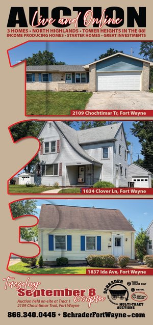 Sold: REAL ESTATE AUCTION - 3 HOMES IN ALLEN COUNTY, INDIANA - North Highlands and Tower Heights, Ft Wayne, IN - Allen County, Indiana