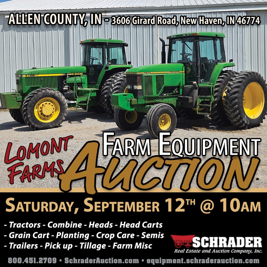 FARM EQUIPMENT AUCTION IN ALLEN COUNTY, INDIANA