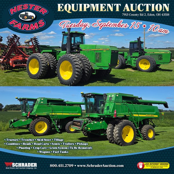 FARM EQUIPMENT AUCTION IN WILLIAMS COUNTY, OHIO - 7913 CR 2, Edon, OH 43518 - Williams County, Ohio