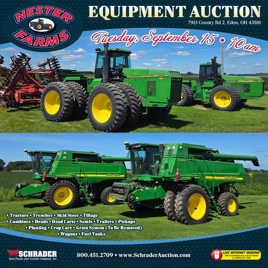 FARM EQUIPMENT AUCTION IN WILLIAMS COUNTY, OHIO
