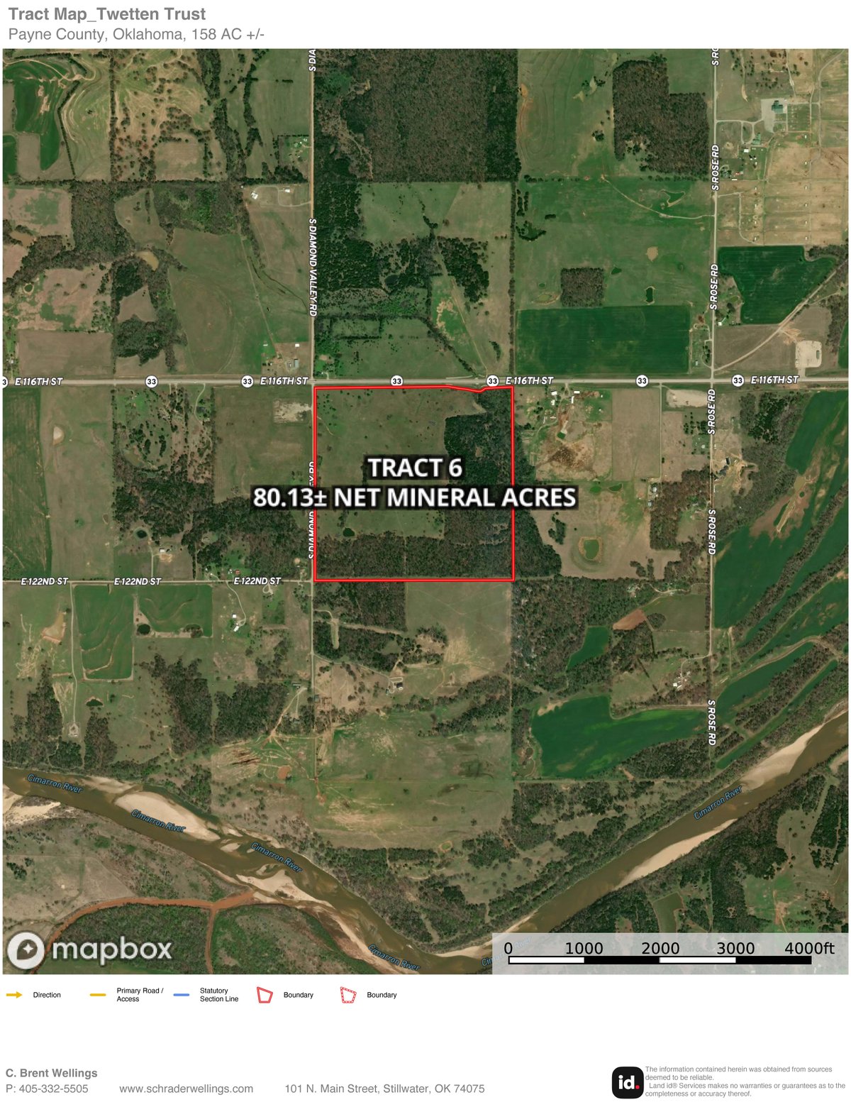Tract 6 - LOST CREEK RANCH - 158+/- ACRES & MINERALS IN PERKINS, OK