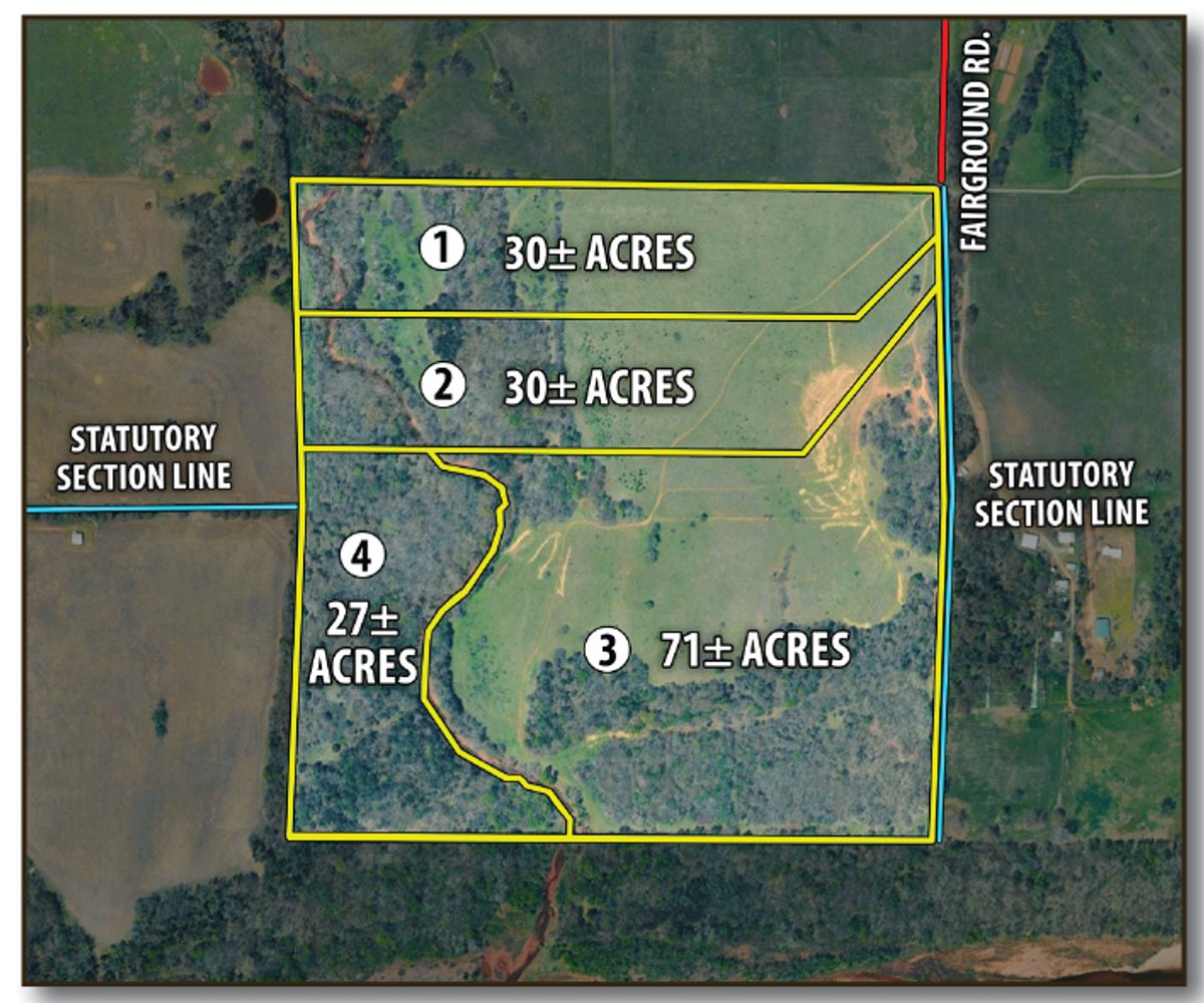 Tract map - LOST CREEK RANCH - 158+/- ACRES & MINERALS IN PERKINS, OK