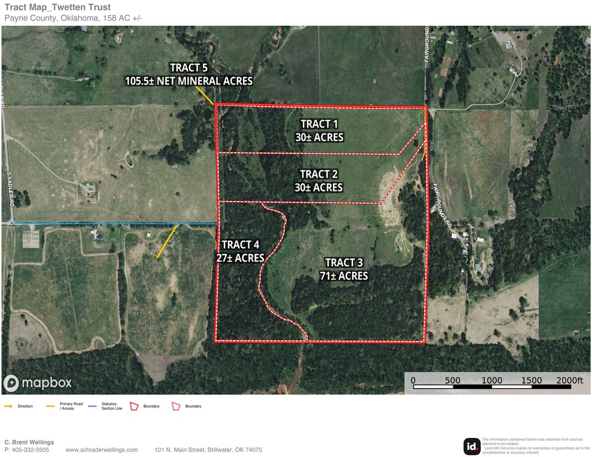 Tract 1-5 - LOST CREEK RANCH - 158+/- ACRES & MINERALS IN PERKINS, OK