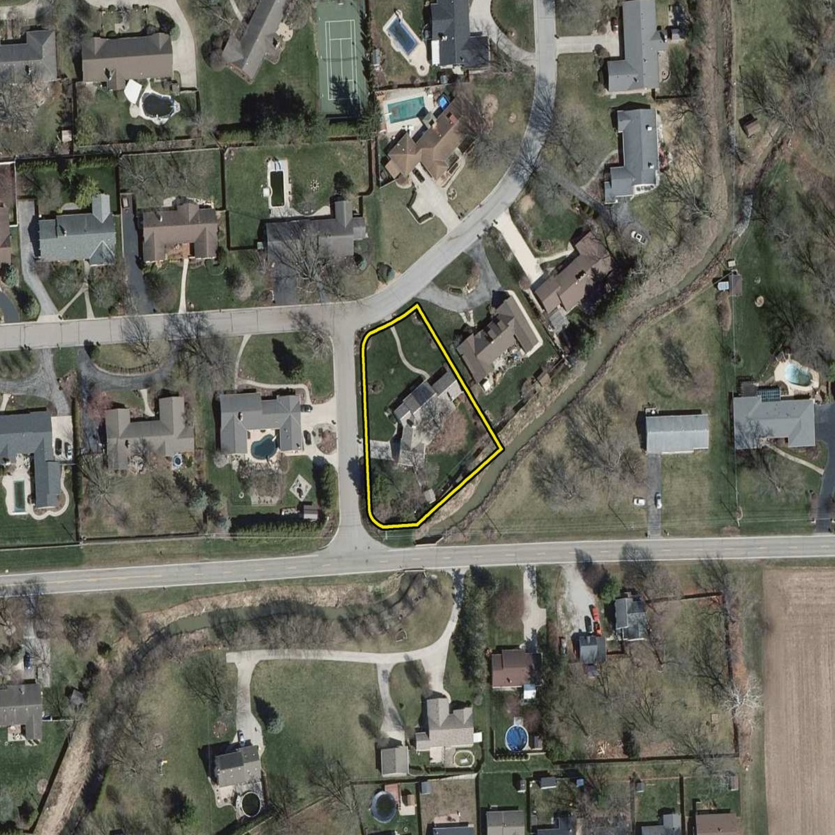 Tract map - REAL ESTATE AUCTION -.5+/-ACRES OFFERED IN 1 TRACT IN ALLEN COUNTY, INDIANA