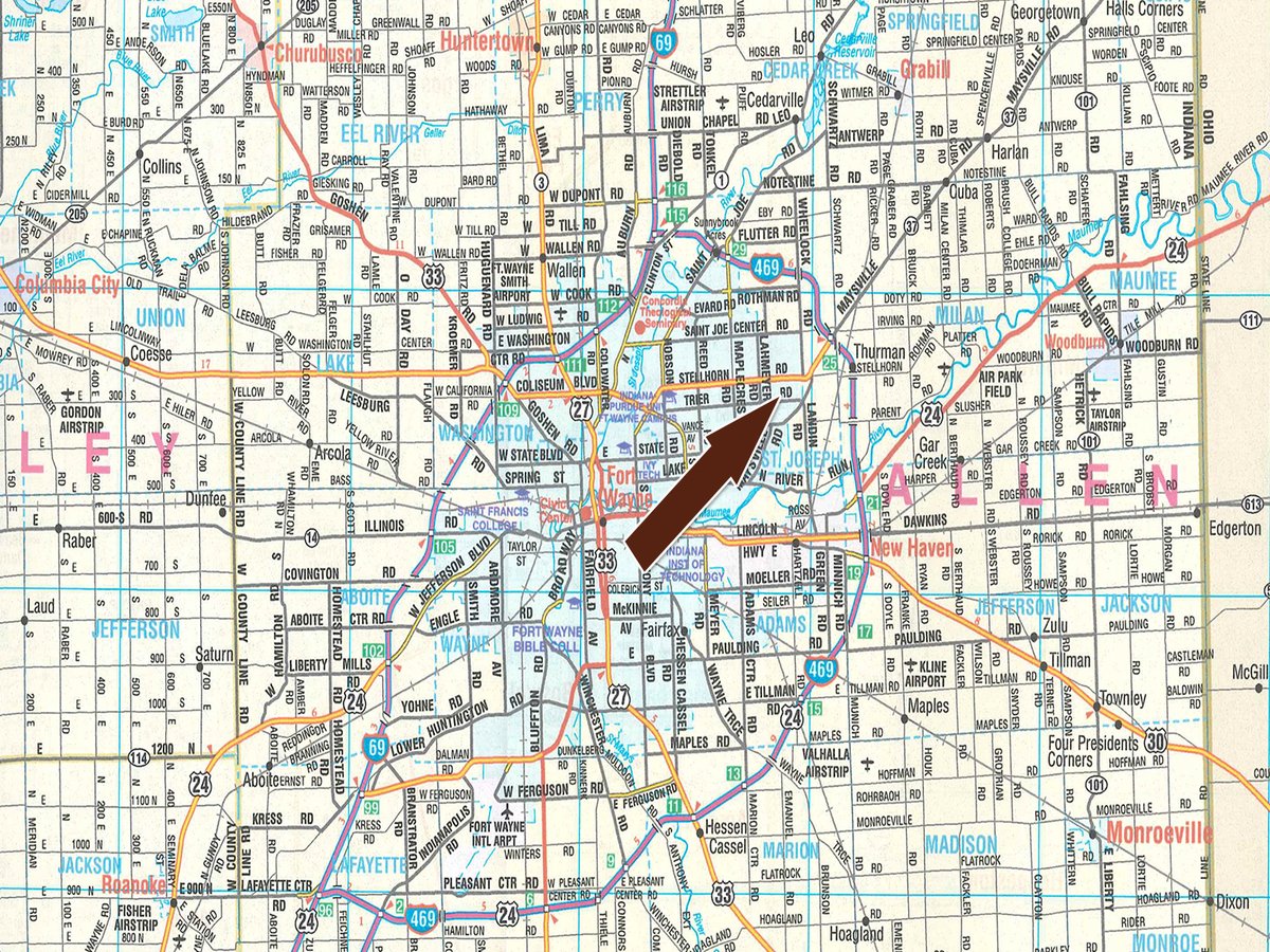 Area map - REAL ESTATE AUCTION -.5+/-ACRES OFFERED IN 1 TRACT IN ALLEN COUNTY, INDIANA