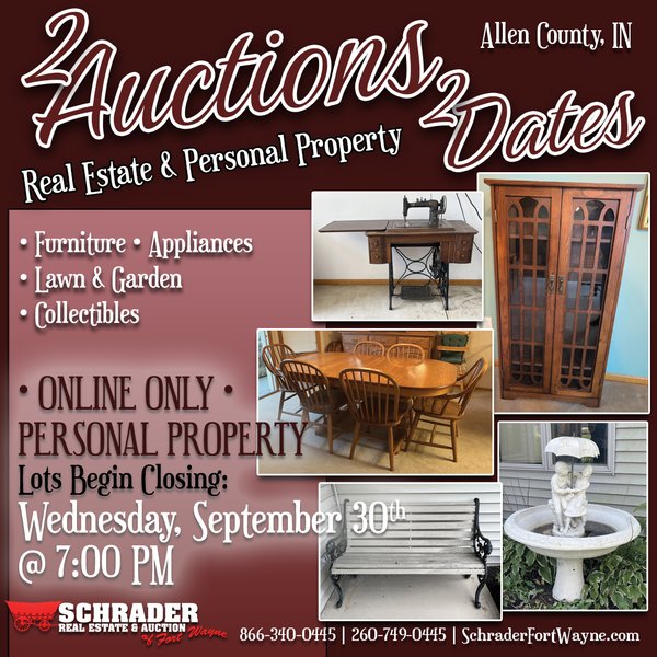 TIME ONLINE ONLY PERSONAL PROPERTY AUCTION IN ALLEN COUNTY, INDIANA - 16327 Sunset Pass, Harlan, IN 46743 - Allen County, Indiana
