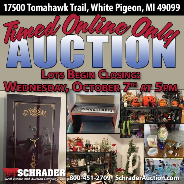 TIMED ONLINE ONLY PERSONAL PROPERTY AUCTION IN SAINT JOSEPH COUNTY, MICHIGAN