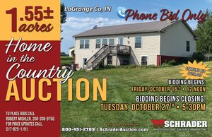 Sold: PHONE BID ONLY REAL ESTATE AUCTION IN LAGRANGE COUNTY, INDIANA - 1490 S 200 E, LaGrange, IN 46761 - LaGrange County, Indiana