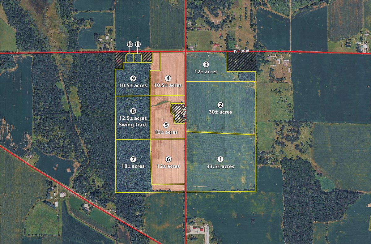 Tract 1-11 - LAND AUCTION - 401+/-ACRES OFFERED IN 16 TRACTS IN NOBLE COUNTY, INDIANA