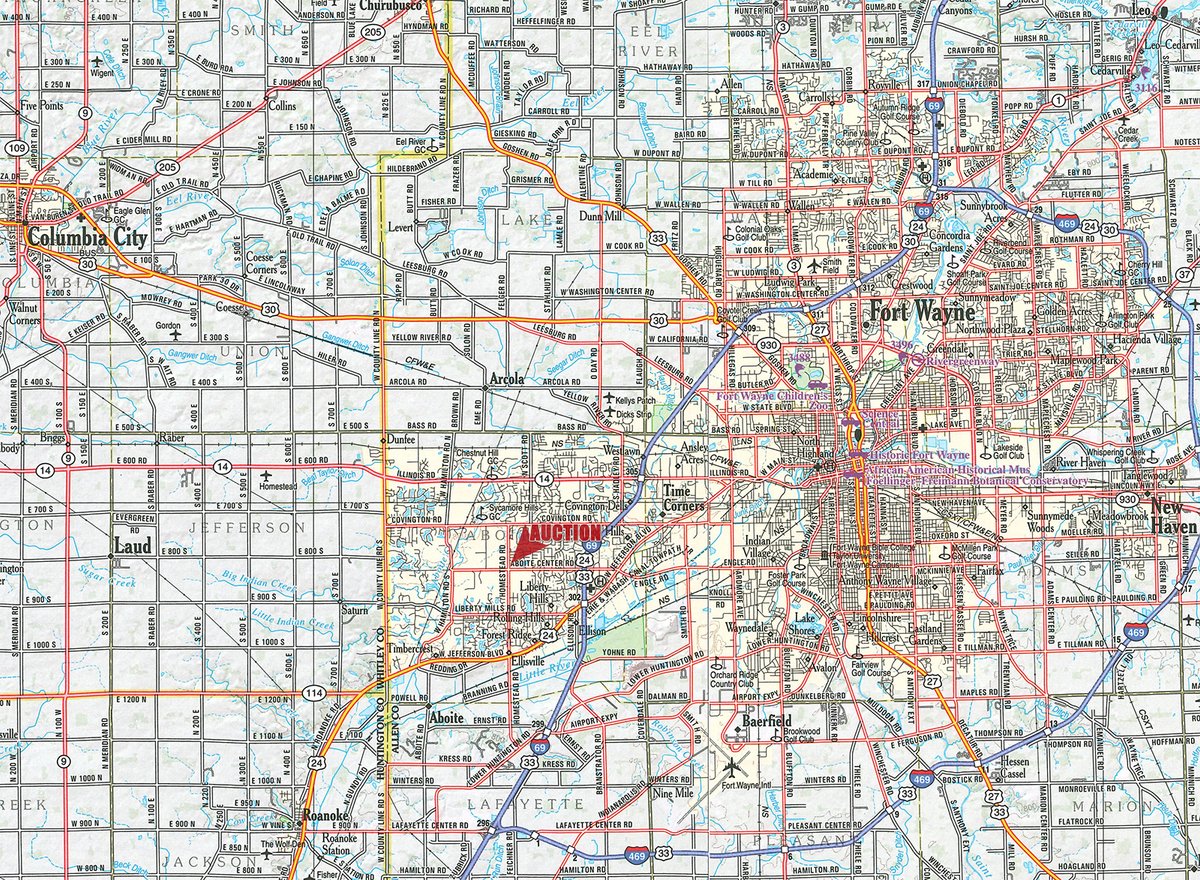 Area map - TIMED ONLINE ONLY REAL ESTATE AUCTION IN ALLEN COUNTY, INDIANA