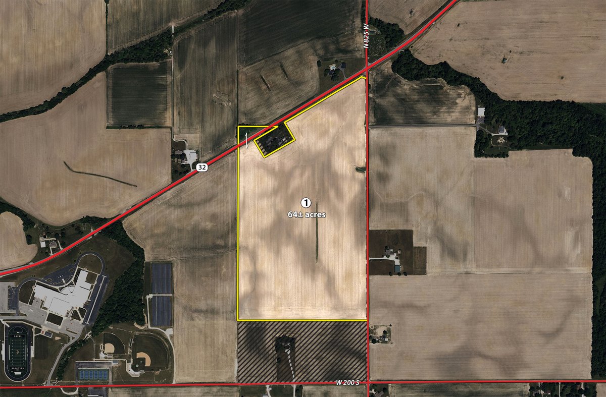 Tract Map 1 - LAND AUCTION - 269.6+/-ACRES OFFERED IN 5 TRACTS IN MADISON COUNTY, INDIANA