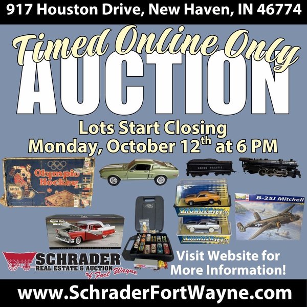 TIMED ONLINE ONLY PERSONAL PROPERTY AUCTION IN ALLEN COUNTY, INDIANA