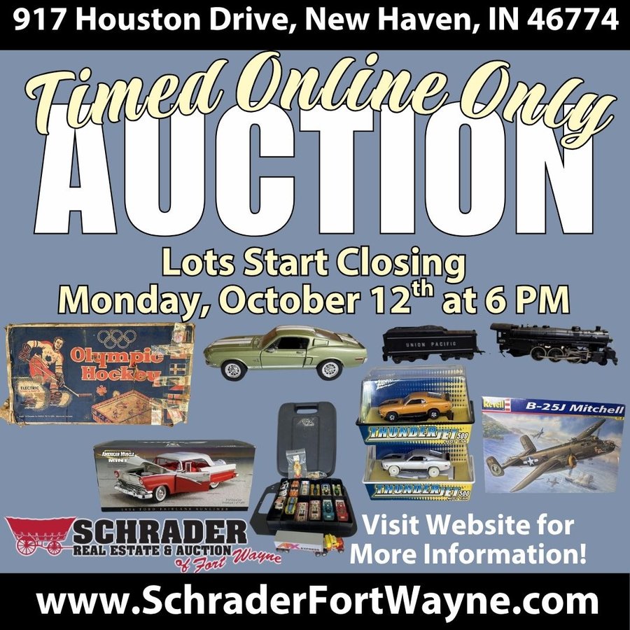 TIMED ONLINE ONLY PERSONAL PROPERTY AUCTION IN ALLEN COUNTY, INDIANA