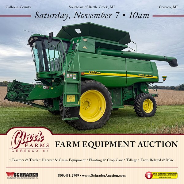 FARM EQUIPMENT AUCTION IN CALHOUN COUNTY, MICHIGAN