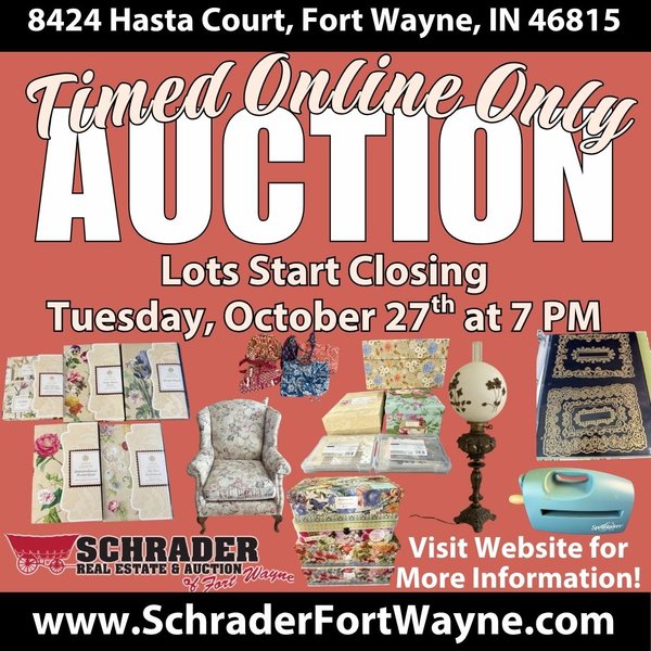 TIMED ONLINE ONLY PERSONAL PROPERTY AUCTION IN ALLEN COUNTY, INDIANA - 8424 Hasta Court, Ft Wayne, IN 46815 - Allen County, Indiana