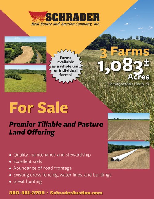 For sale: 3 FARMS FOR SALE - 1,083 ACRES IN FLEMING AND BATH COUNTY, KENTUCKY - 944 Evans Sisters Rd, Hillsboro, KY, 41049