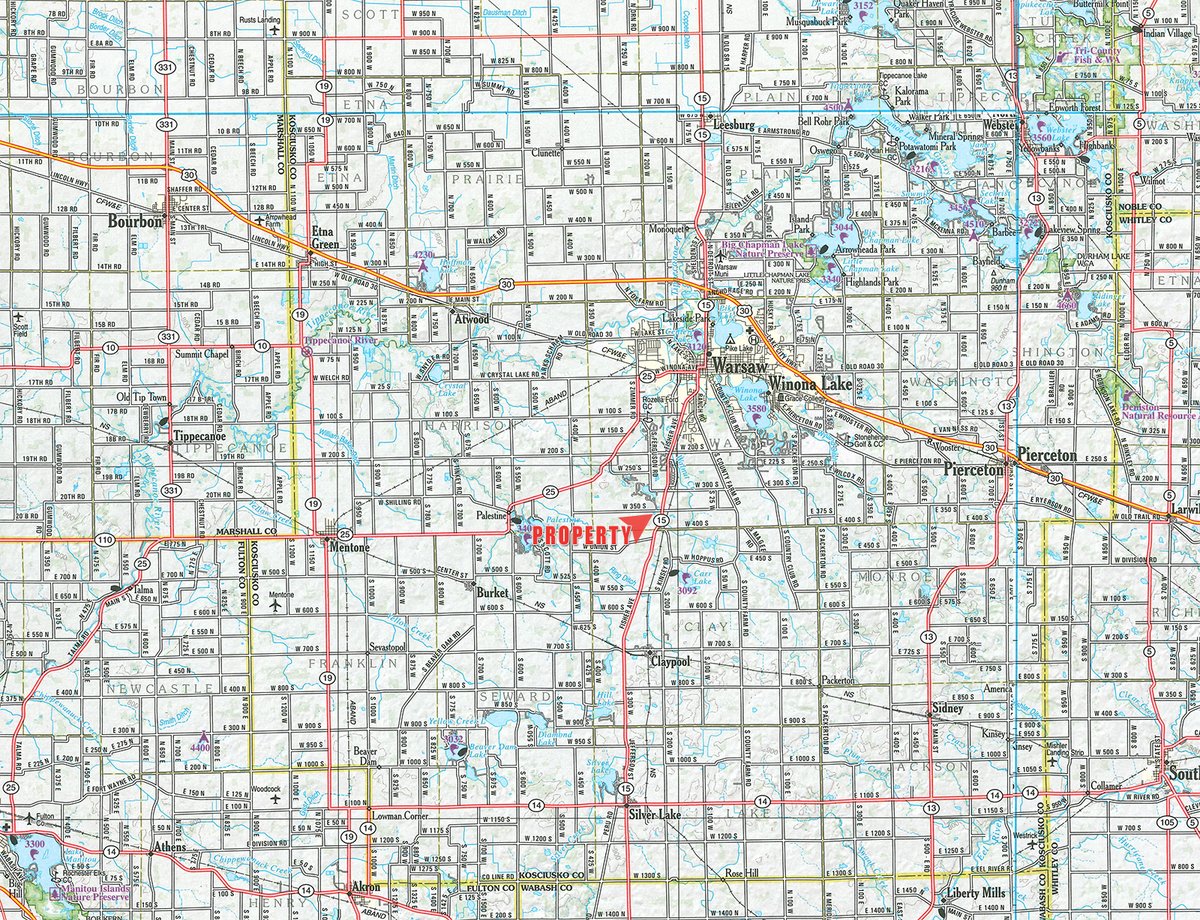 Tract map - LAND FOR SALE - 8.5+/-ACRES IN KOSCIUSKO COUNTY, INDIANA