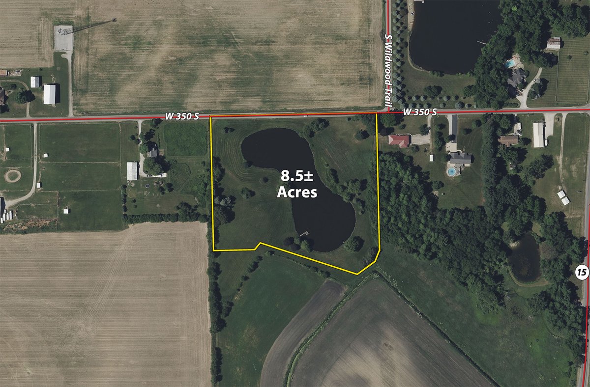 Plat map - LAND FOR SALE - 8.5+/-ACRES IN KOSCIUSKO COUNTY, INDIANA
