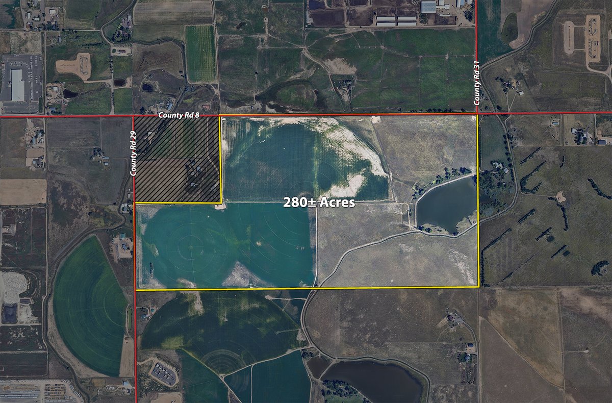 Plat map - LAND FOR SALE - 280+/-ACRES IN WELD COUNTY, COLORADO