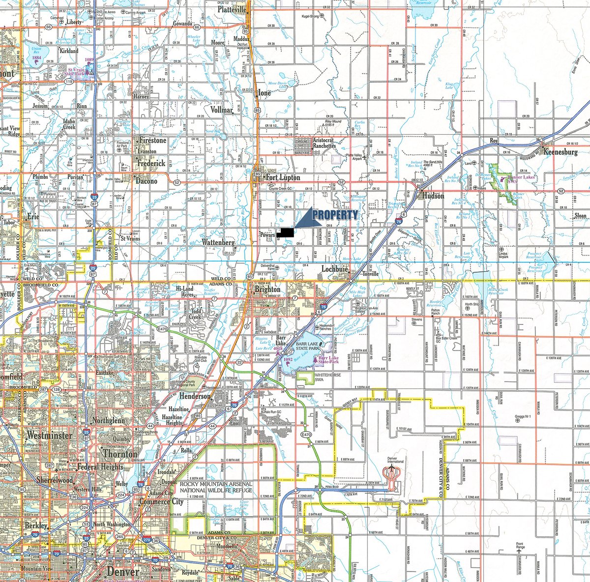 Tract map - LAND FOR SALE - 280+/-ACRES IN WELD COUNTY, COLORADO