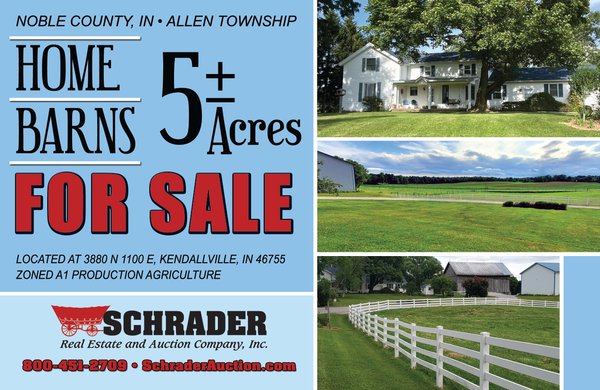 Listing brochure cover - REAL ESTATE FOR SALE - 5+/-ACRES OFFERED IN 1 TRACT IN NOBLE COUNTY, INDIANA