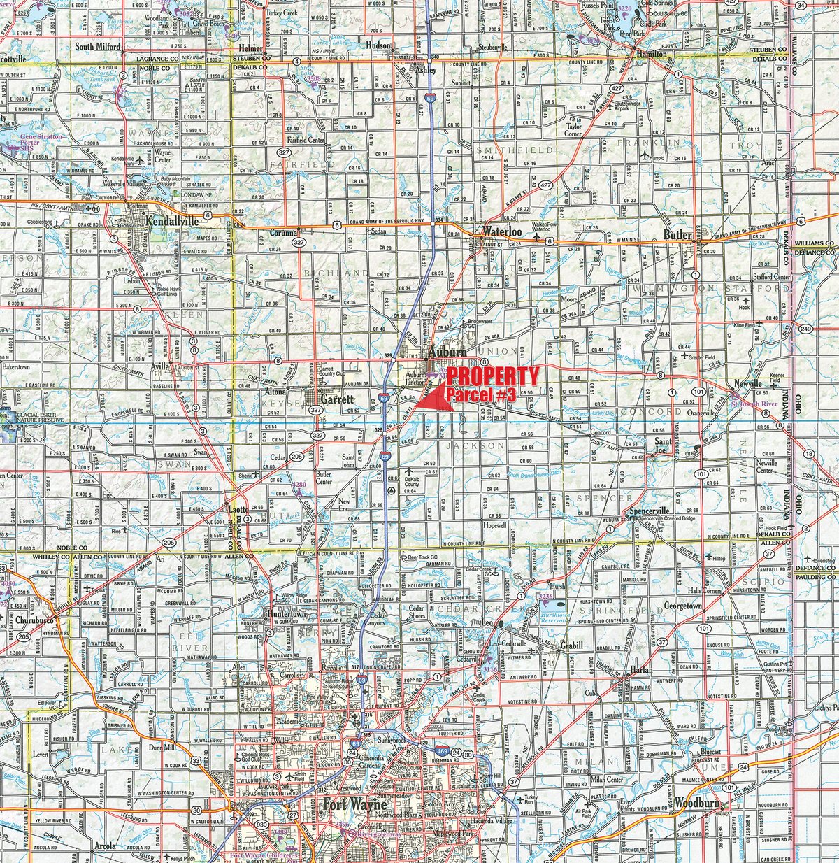 Tract map - LAND FOR SALE - 14.62+/-ACRES IN DEKALB COUNTY, INDIANA