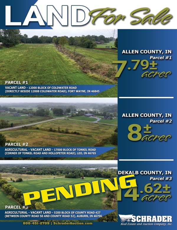 For sale: LAND FOR SALE - 7.79+/-ACRES IN ALLEN COUNTY, INDIANA - 12000 Block of Coldwater Rd, Ft Wayne, IN