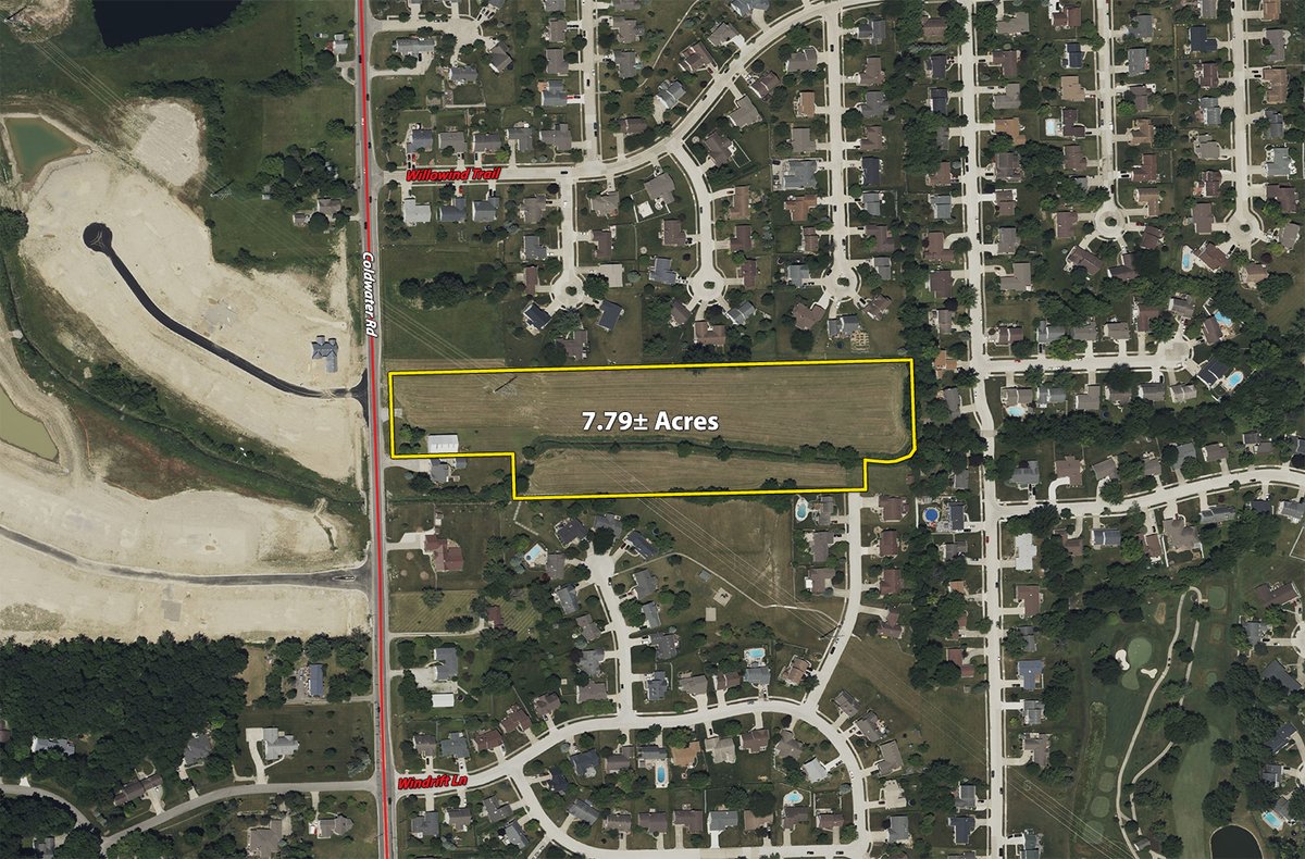 Plat map - LAND FOR SALE - 7.79+/-ACRES IN ALLEN COUNTY, INDIANA