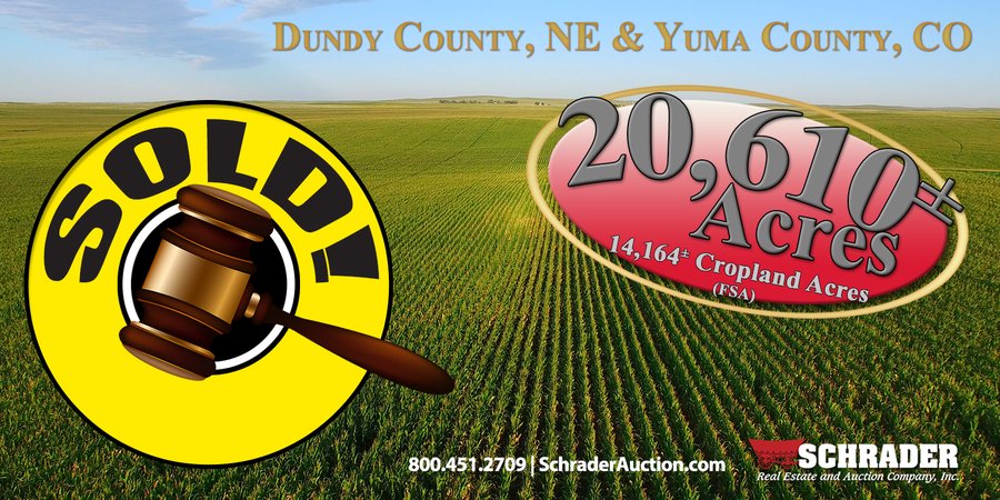 LAND AUCTION - 20,610+/- ACRES OFFERED IN 8 TRACTS IN DUNDY COUNTY, NEBRASKA & YUMA COUNTY, COLORADO