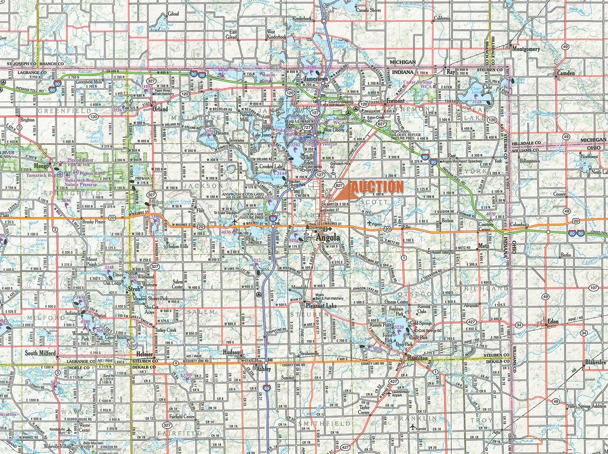 Area map - TIMED ONLINE ONLY REAL ESTATE AUCTION IN STEUBEN COUNTY, INDIANA