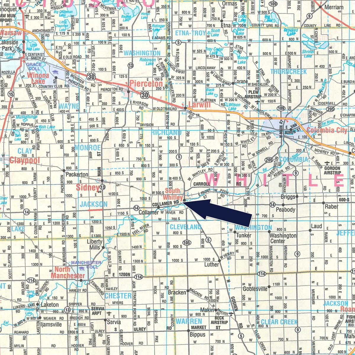 Area map - TIMED ONLINE ONLY REAL ESTATE AUCTION IN WHITLEY COUNTY, INDIANA