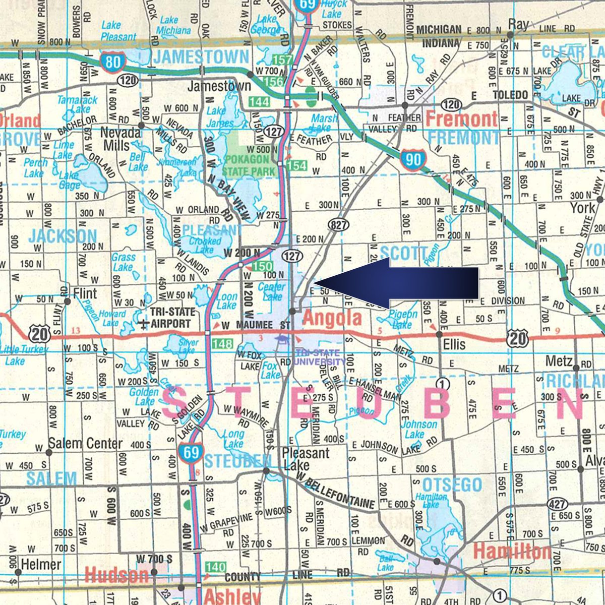 Area map - TIMED ONLINE ONLY PERSONAL PROPERTY AUCTION IN STEUBEN COUNTY, INDIANA