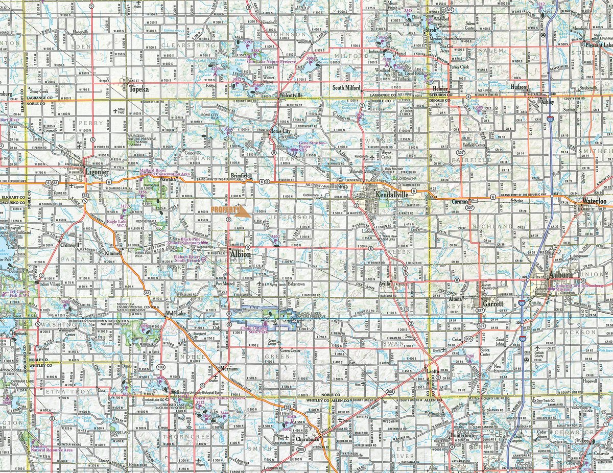 Tract map - COUNTRY HOME FOR SALE - 1.5+/-ACRES IN NOBLE COUNTY, INDIANA